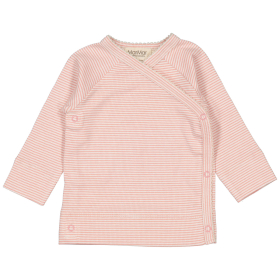 Marmar Copenhagen Overslag Longsleeve Wit/Roze Strepenprint