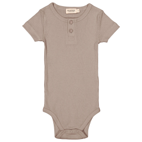 MarMar Copenhagen Romper Bruin Knoop Rib