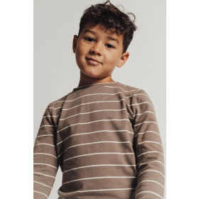 Baje Studio Longsleeve Ayot Bruin/Creme Strepenprint