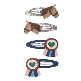 Mimi & Lula Haarclip Paard En Badge 4-Pack