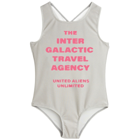 Mini Rodini badpak zilver Inter Galactic Travel Agency