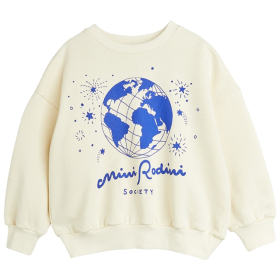 Mini Rodini society sp sweatshirt creme meisje sweater met globe print