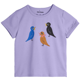 Mini Rodini T-shirt Paars Vogels