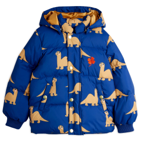 Mini Rodini Winterjas Blauw/Bruin Dino
