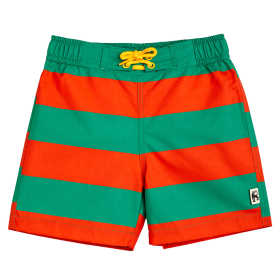 Mini Rodini Zwembroek Groen/Rood Strepenprint
