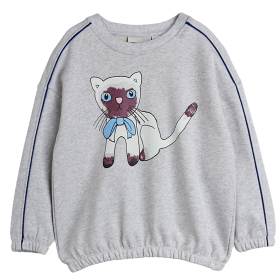 Mini Rodini Sweater Grijs Siamese Kat