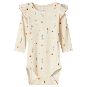 Name It Romper Creme Bloemen Peyote Melange