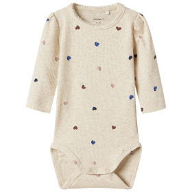 Name It Romper Creme Hartjes Peyote Melange