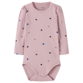 Name It Romper Paars Hartjes Brunished Lilac