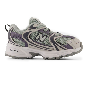 New Balance 530 baby & peuter sneaker paars groen Neptune Grey Lone Star Grey zijaanzicht