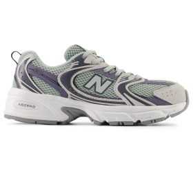 New Balance 530 sneaker paars groen Neptune Grey Lone Star Grey zijaanzicht