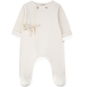 One More In The Family boxpak Baptiste in ecru met verfijnde structuur en overslagsluiting met strik