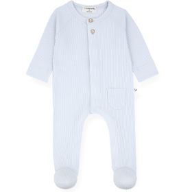 One More In The Family boxpak Pau in blauw Misty Blue met ribstructuur en knoopsluiting