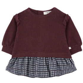 One More In The Family Jurk Sabine Rood/Blauw Ruiten Melanzana