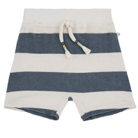 One More In The Family Korte Broek Alessandro Blauw/Creme Strepen Badstof Petroleum