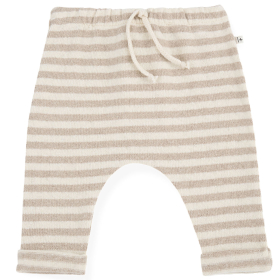 One More In The Family Legging Vicens Creme/Beige Strepen Beige