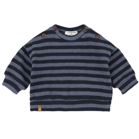 One More In The Family Sweater Dirk Blauw Strepen Denim