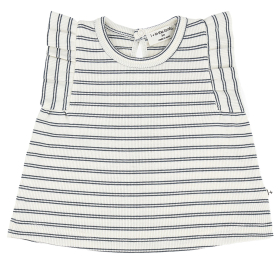 One More In The Family Top Dafne Blauw/Creme Strepen Petroleum