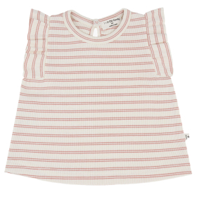 One More In The Family Top Dafne Roze/Creme Strepen Coral