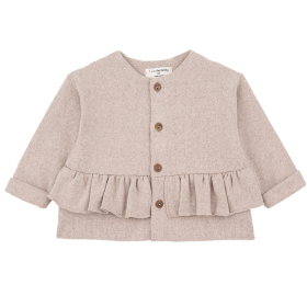 One More In The Family Vest Vanessa Roze Ruffle Nude