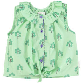 Piupiuchick Blouse Groen Bomenprint