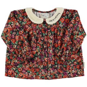 Piupiuchick Blouse Rood/Paars/Creme Bloemen