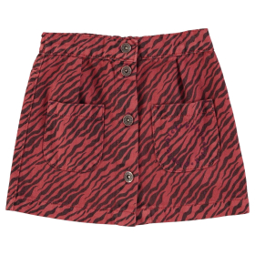 Piupiuchick Rok Rood/Zwart Zebraprint