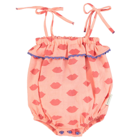 Piupiuchick Romper Roze Mond Ruffle