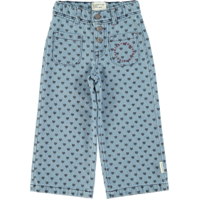 Piupiuchick Spijkerbroek Blauw Hartjes