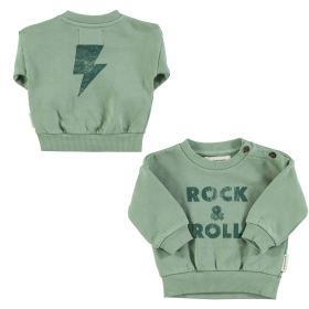 Piupiuchick Sweater Groen Rock & Roll Baby