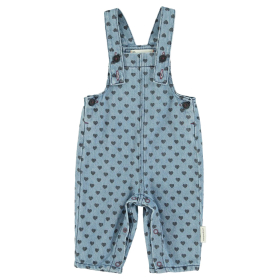 Piupiuchick Tuinbroek Blauw Hartjes Baby