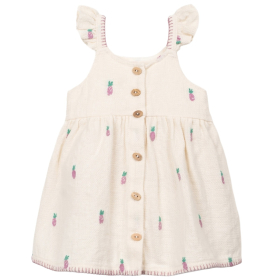 Play Up jurk creme met ananas print