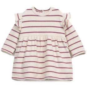 Play Up Jurk Creme/Paars Strepen Amora Baby