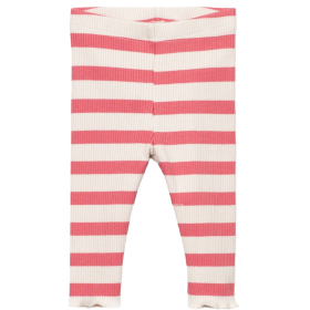 Play up legging creme/roze strepenprint baby