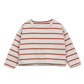 Play Up Longsleeve Beige/Rood Strepenprint