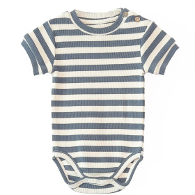 Play Up Romper Creme/Blauw Strepenprint
