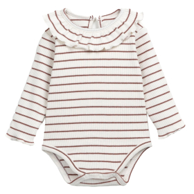 Play Up Romper Wit/Rood Strepenprint