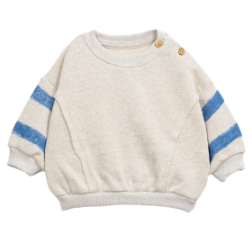 Play Up Sweater Grijs/Blauw Strepen Baby
