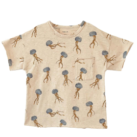 Play Up T-Shirt Beige Kwallenprint