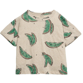 Play Up T-shirt Bruin/Groen Meloen