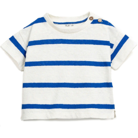 Play Up T-shirt Creme/Blauw Strepen Baby
