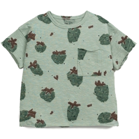 Play Up T-shirt Groen/Bruin Aardbei