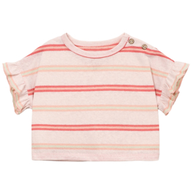 Play Up t-shirt roze strepen baby