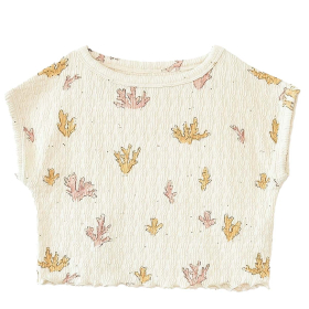 Play Up Top Creme Roze Bloemenprint