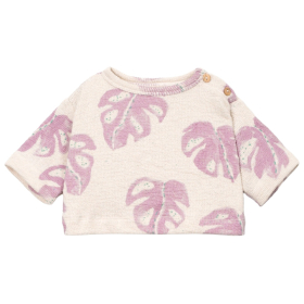 Play Up trui creme/roze bladeren baby