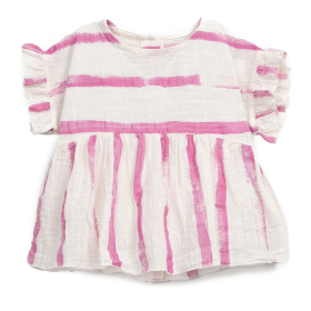 Play Up Blouse Creme/Roze Strepen Ruffle Baby