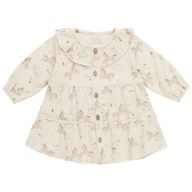 Quincy Mae Jurk Creme Unicorn