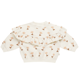 Quincy Mae Sweater Creme Bloemen