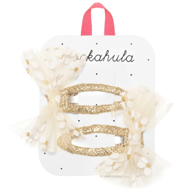 Rockahula Haarclip Tule Strik Bloem Glitter 2 Stuks