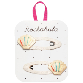Rockahula Haarclip Regenboog Schelp Creme/Goud 2 Stuks
